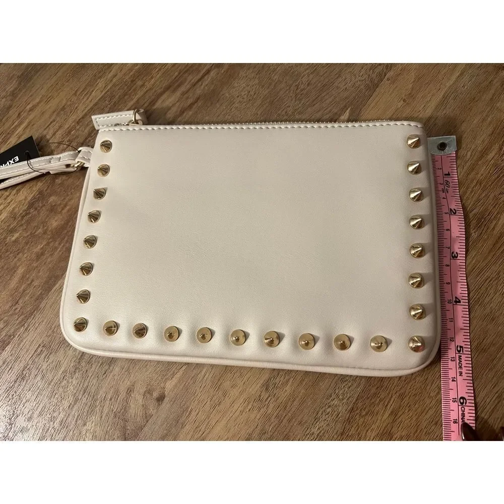 NWT Express Womens‎ Studded Beige Wristlet